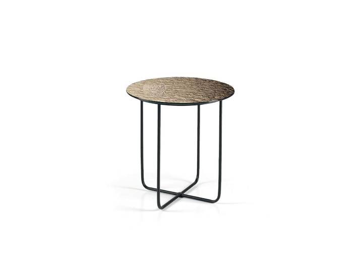 Table basse ronde marron cm Ø 45x45h