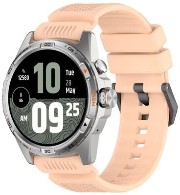 Everyday Crate TicWatch Atlas Pro 5 Enduro Silicone Watch Band With Black Steel Buckle Adjustable Replacement Strap pink