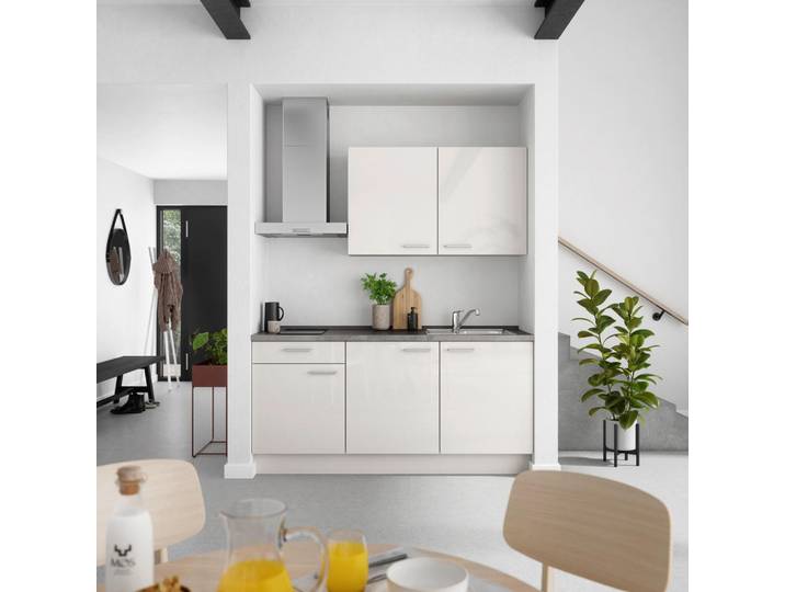 Küchenleerblock, Grau, 180 cm, Metall, 1 Schublade, Modern, Nobilia