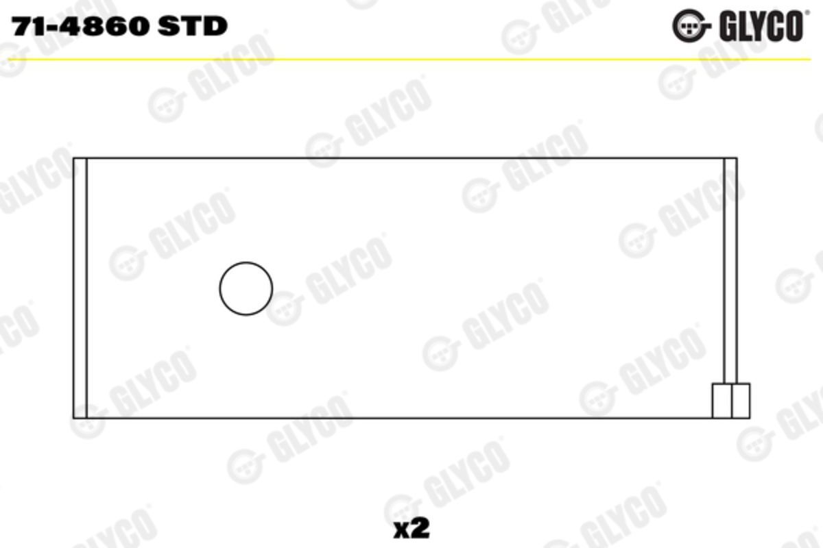 Pleuellager GLYCO 71-4860 STD