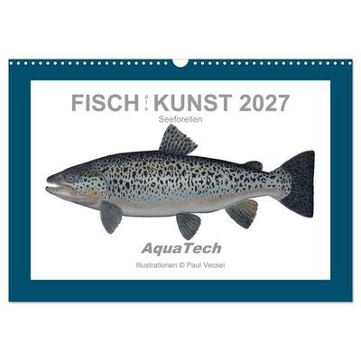 Fisch als Kunst 2027: Seeforellen (Wandkalender 2027 DIN A3 quer), CALVENDO Monatskalender