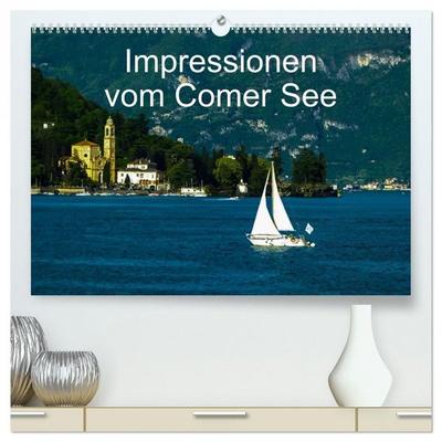 Impressionen vom Comer See (hochwertiger Premium Wandkalender 2026 DIN A2 quer), Kunstdruck in Hochglanz