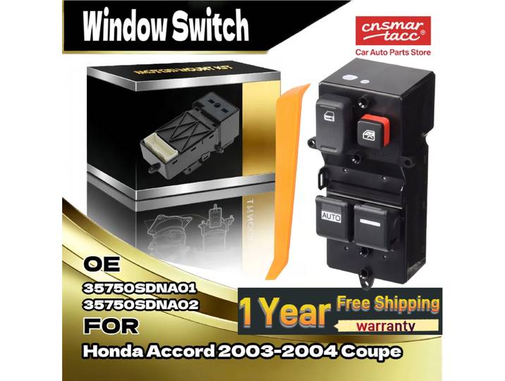 Nouveau commutateur de fenêtre électrique de porte côté conducteur avant gauche 35750SDNA01 35750SDNA02 pour Honda Accord 2003-2004 coupé