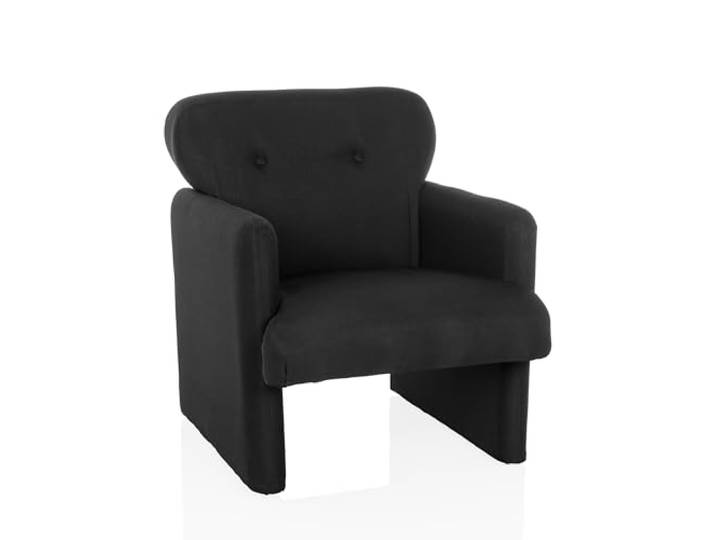 hjh LIVING Fauteuil Lounge 1 Place CARIPITO Tissu\, rembourré\, Relaxation pour Salon ou Chambre\, Noir
