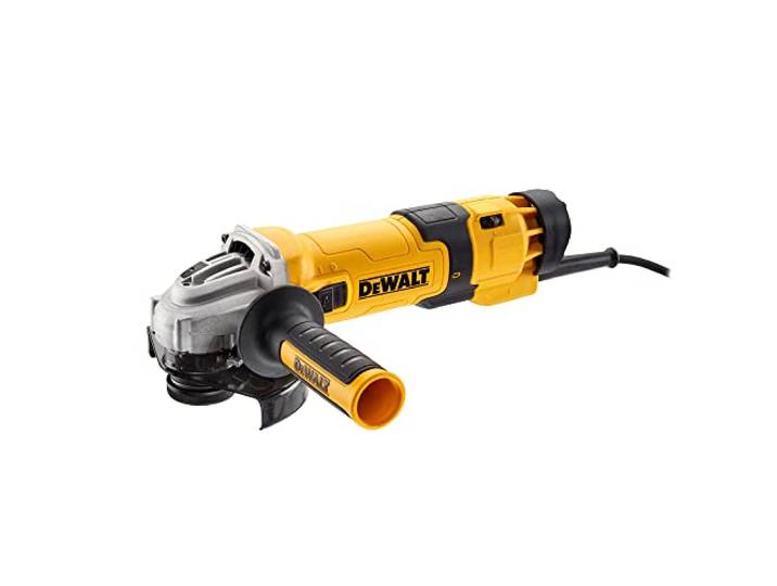DEWALT Meuleuse d'Angle 1500 watts\, 125 mm avec électronique de Vitesse\, avec Démarrage Progressif et Protection Contre la Tension nulle DWE4257-QS