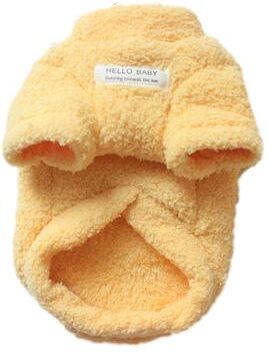 Discount Dollar Deals Winter Dog Sweater, Soft Plush Coat For Small, Medium Dogs, Cats, And Puppies yellow xl