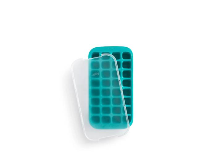 Lékué Moule à glaçons en silicone avec couvercle Lékué Turquoise