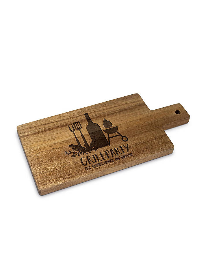 ppd Schneidebrett "Grill & Beer" in Hellbraun - (L)29 x (B)14 cm - onesize