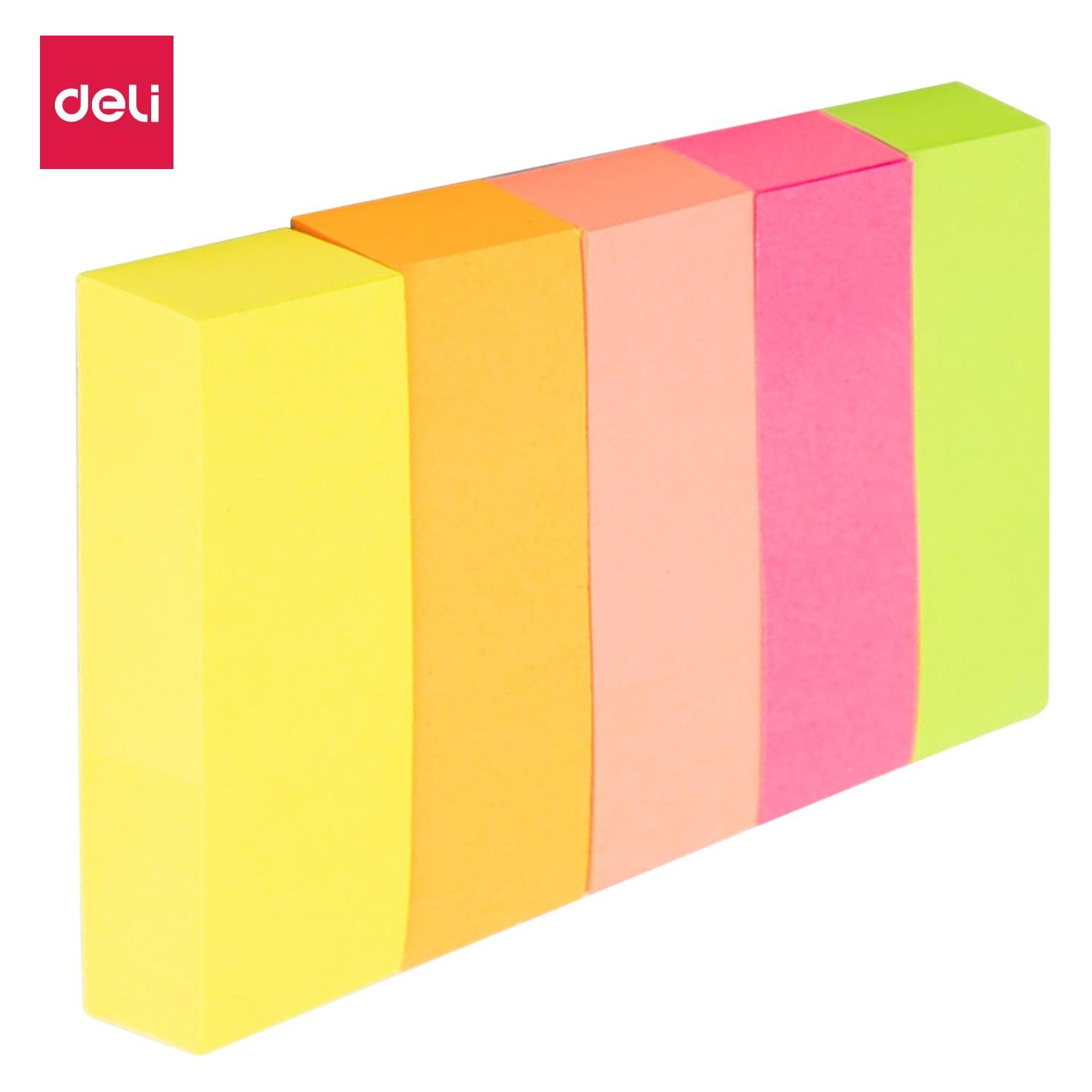 Deli Haftnotizen Index PP Stick Up 5x1,2 cm 100 St. farbig (12 x 50 mm) (D338399)