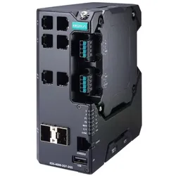 Moxa EDS-4008-2GT-2GS-LV (6 Ports), Netzwerk Switch, Grün, Schwarz