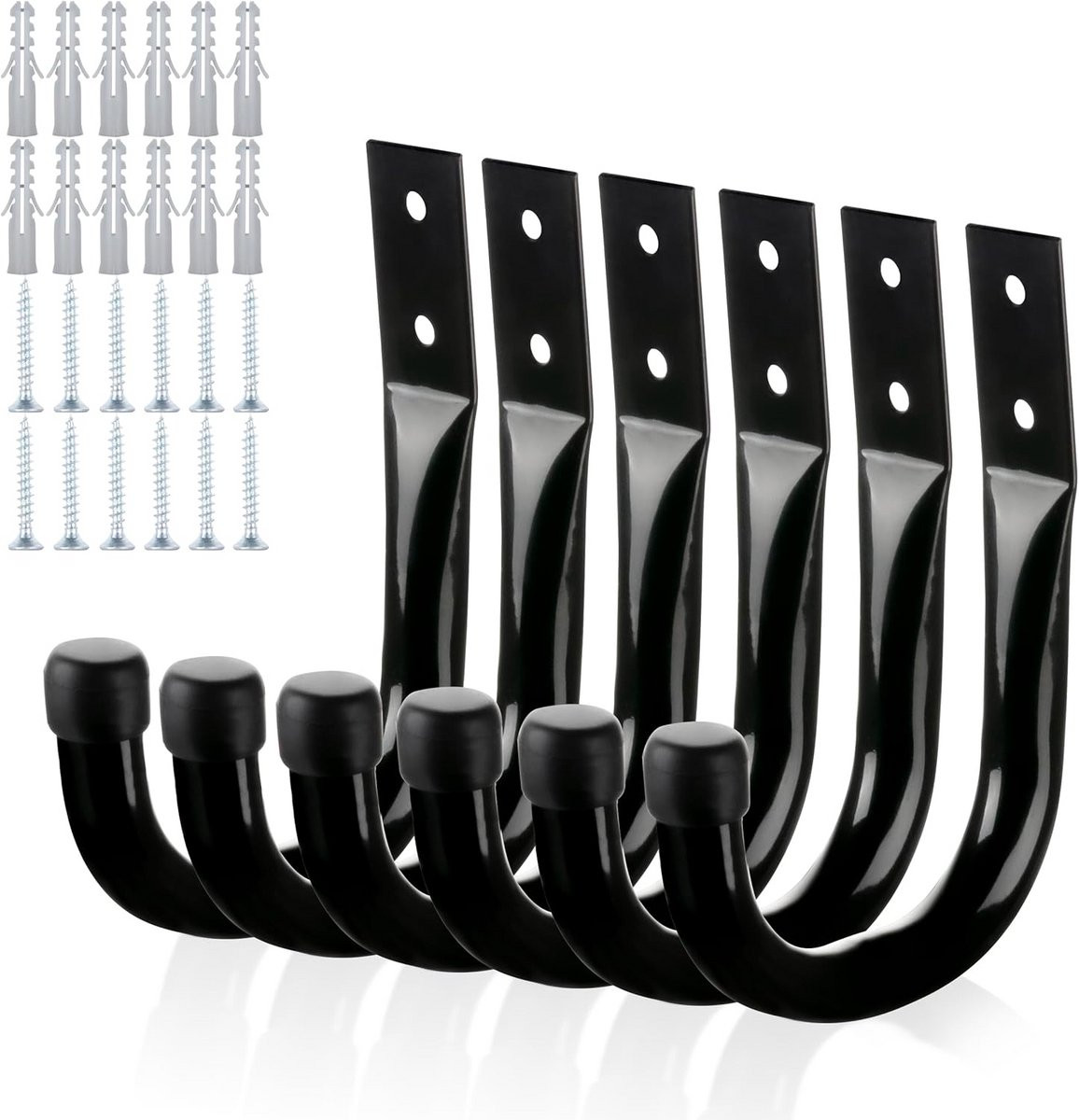 Heavy Duty Garage Hooks - Set van 6 grote wandhaken voor efficiënte opslag
