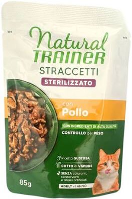 Antica Farmacia Orlandi Trainer Gatto Natural Straccetti Adulto Sterilizzato Pollo 85 Gr