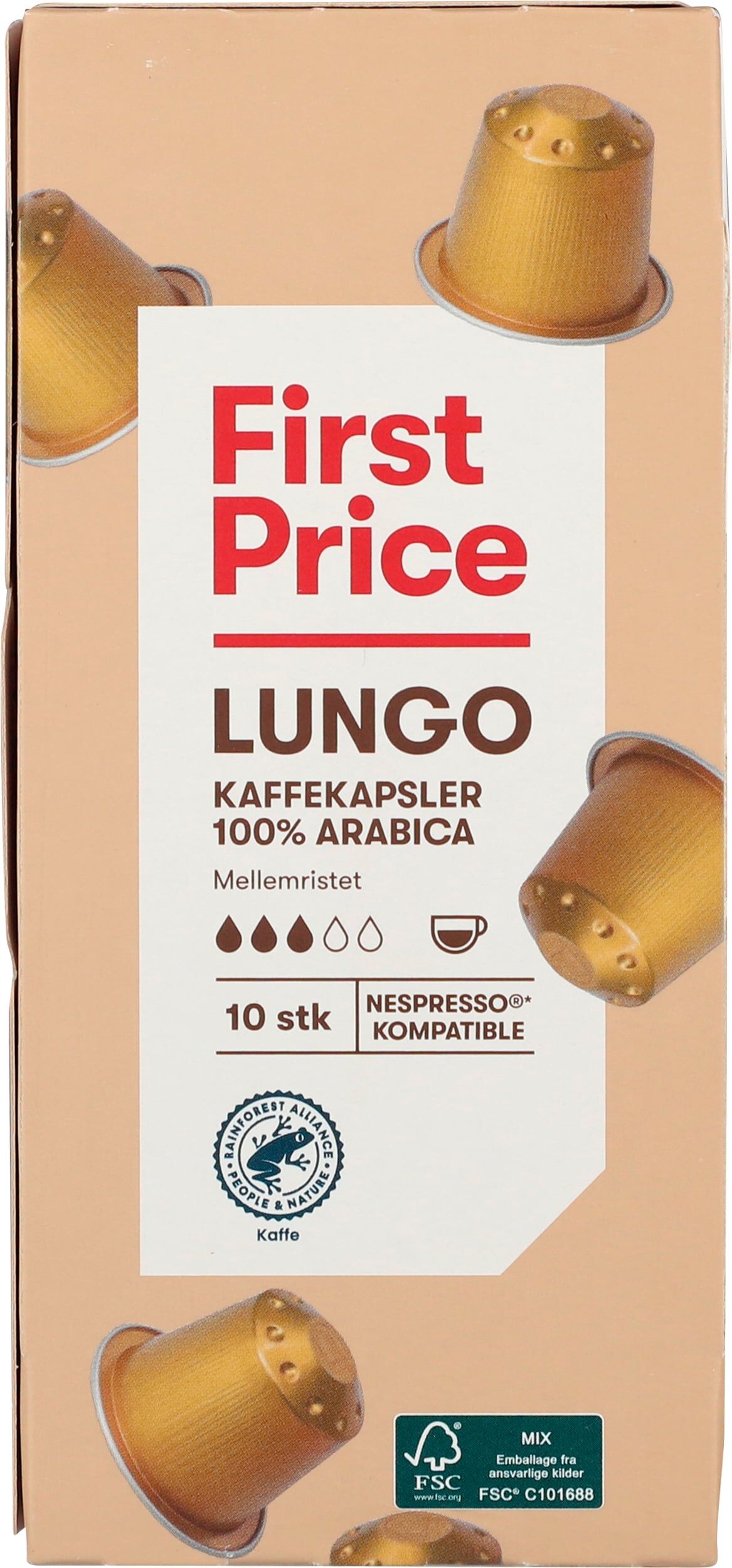 First Price Lungo Kaffeekapseln 10 Stuck - 10 kapseln für Nespresso