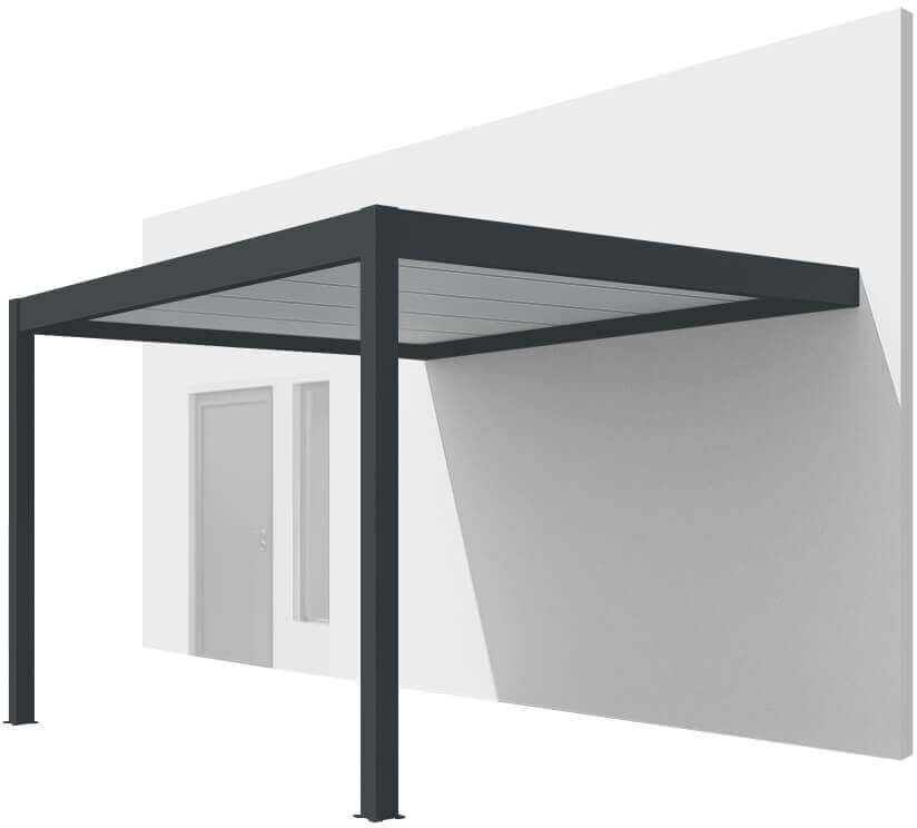 fenêtre24.com Carport anthracite avec abri jardin 3x5m - Rangement sécurisé 3015x4983mm fenetre24.com