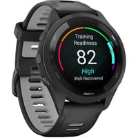 Forerunner 265, Smartwatch schwarz/hellgrau, 46 mm, Silikon-Armband