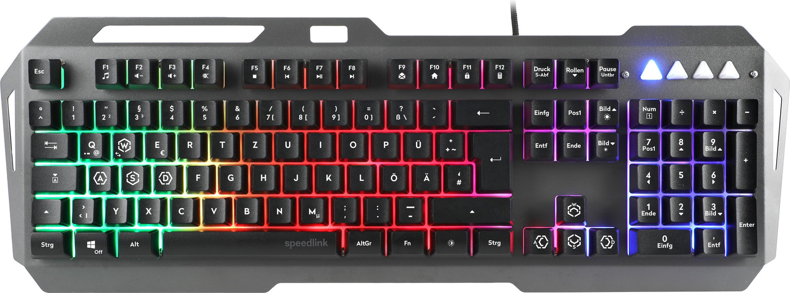 Speedlink LUNERA Metal Rainbow Gaming-Tastatur SL-670006-BK zwart
