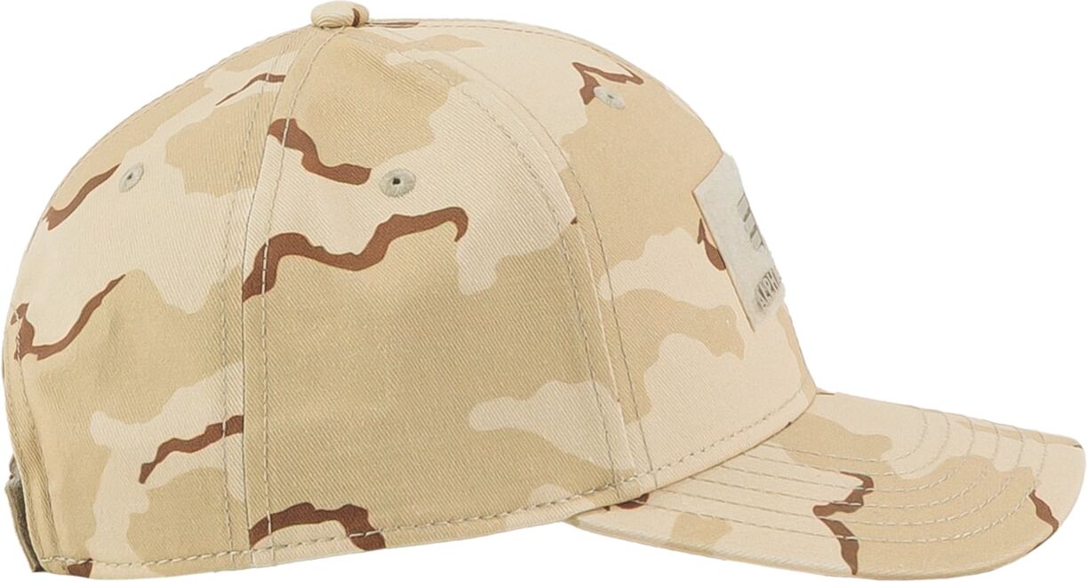 Trucker Cap ALPHA INDUSTRIES "Velcro Cap Camo", Damen, Gr. onesize, beige (desert camo 91 small), Baumwolle, Caps Trucker Cap