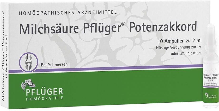 Milchsäure Pflüger Potenzakkord iniecto -lsg.amp.