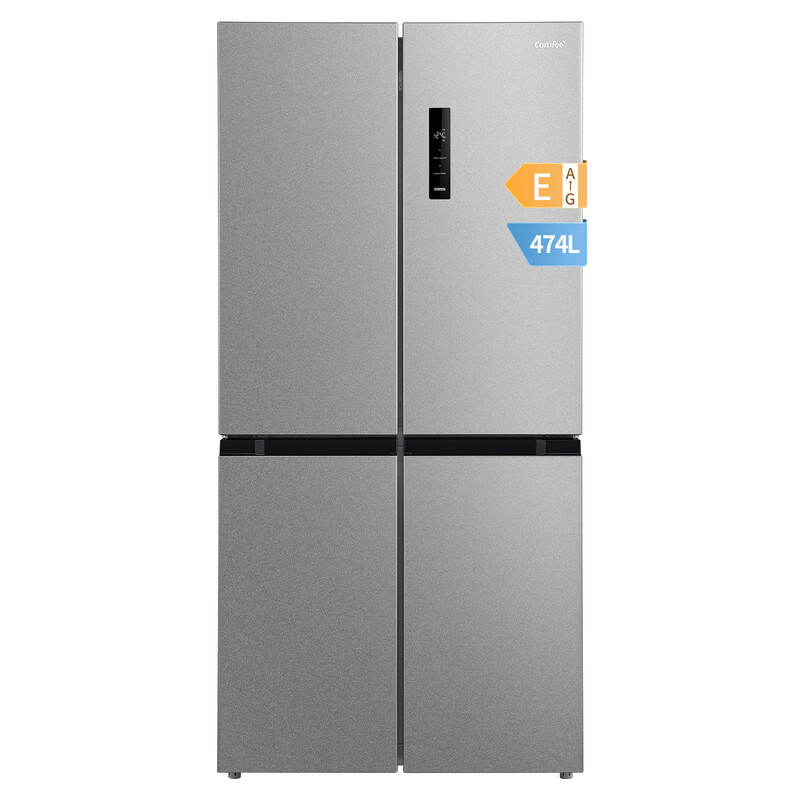 Comfee RCF470LS2EU(E) 4-deurs koelkast 474 L met Vario Box en groentelade, zilver