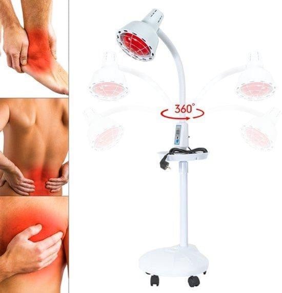 Selius Infrarood Warmtelamp 275 W Wit - Elektrische Thermotherapie Lamp voor Pijnverlichting
