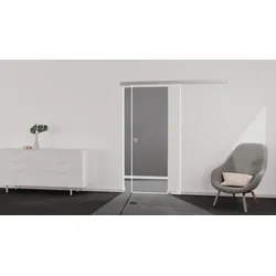 Griffwerk Glasschiebetür (ESG) FRAME 815 ESG PURE WHITE matt 935x2058x8mm