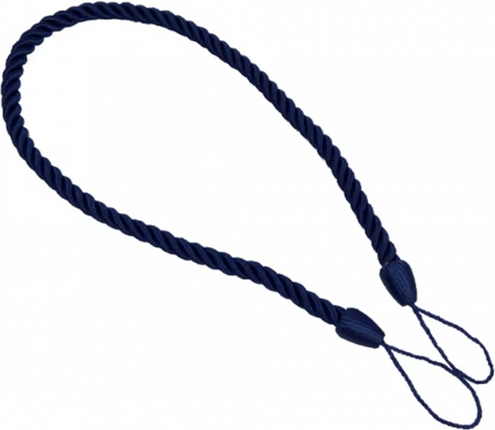 INF 2er Set Gardinen Raffhalter mit Quaste, Vorhangbinder für Fenster Dekoration Navy blau