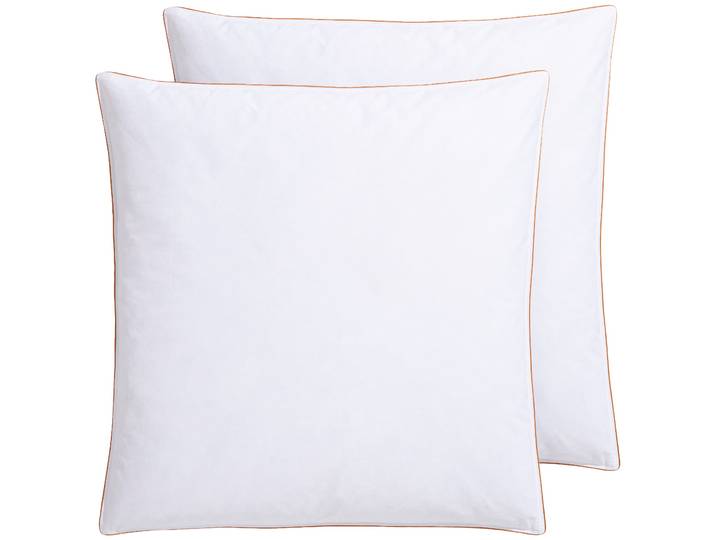 Federkissen RIBECO Kopfkissen Richard, Kissen mit Daunenanteil, in 40x80 oder 80x80 cm , weiss (weiß), B:80cm L:80cm, Bezug: 100% Baumwolle. Füllung: 90% Entenfeder, 10% Entendaune, Kopfkissen, Federkissen, Seit 105 Jahren überzeugt RIBECO durch Qualität