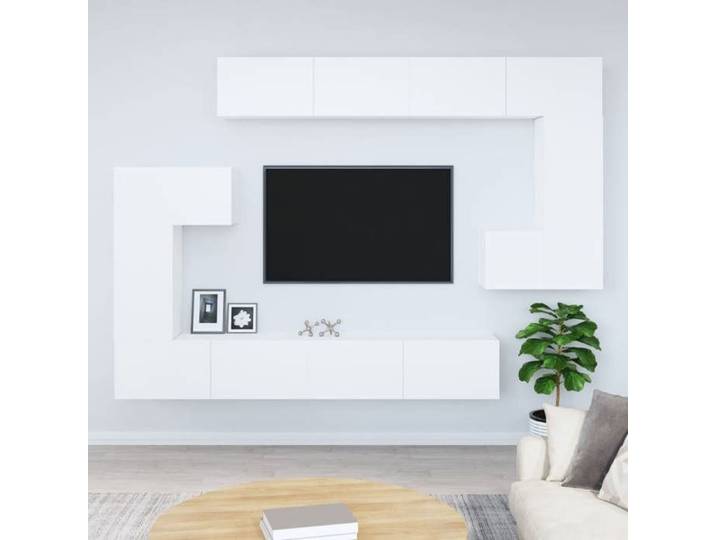 Maison Exclusive - Meuble TV mural Blanc Bois d'ingénierie