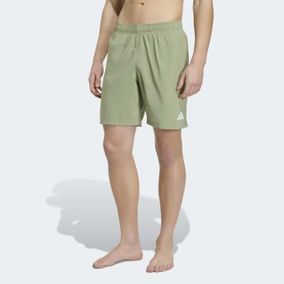 Badeshorts ADIDAS PERFORMANCE "ESS SH 8IN", Herren, Gr. L, N-Gr, grün (tengrn), Obermaterial: 100% Polyester, Badehosen Badeshorts, sportliche Badeshorts, für Erwachsene