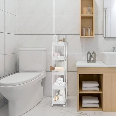 No "5 Tier Storage Cart Organizer Rolling Utility Cart - 8.66""D x 15.75""W x 44.33""H"