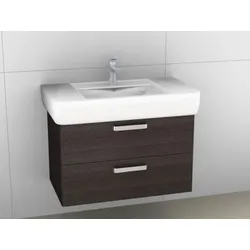 Artiqua 413 Waschtischunterschrank für Renova Plan 122185, 122188 Graphit Struktur quer, 413-WU2L-K1 413-WU2L-K10-7070-401