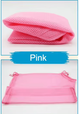 Inspire Picks SafeGroom Mesh Cat Bathing Bag Anti Scratch Grooming Restraint For Bathing, Nail Trimming & Care pink