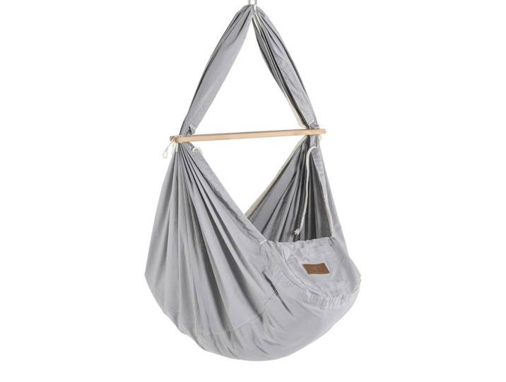 Schmusewolke Federwiege Set inkl. Deckenbefestigung, Grau, Holz, Metall, Buche, 30x147x137 cm, wendbar,Deckenmontage möglich, Feder mit Sicherheitsseil, Babymöbel & Kindermöbel, Babyzimmer, Babybetten, Stubenwagen & Babywiegen