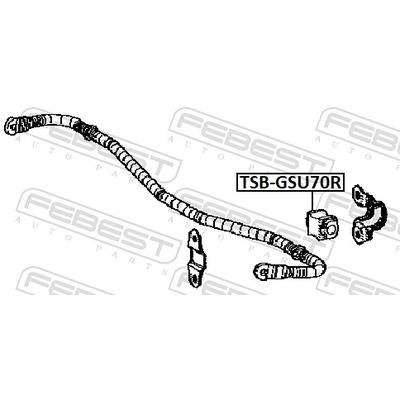 FEBEST Lagerung, Stabilisator TSB-GSU70R Hinterachse für TOYOTA
