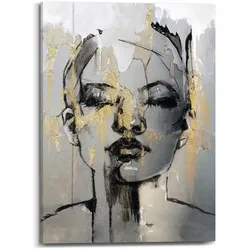 Bild GOLDEN FACE (LBH 50x2,50x70 cm) - bunt - LBH 50x2,50x70 cm