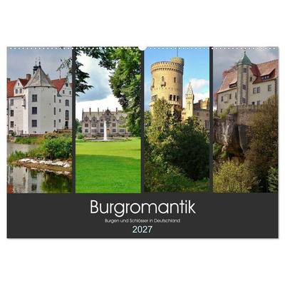 Burgromantik Burgen und Schlösser in Deutschland (Wandkalender 2027 DIN A2 quer), CALVENDO Monatskalender