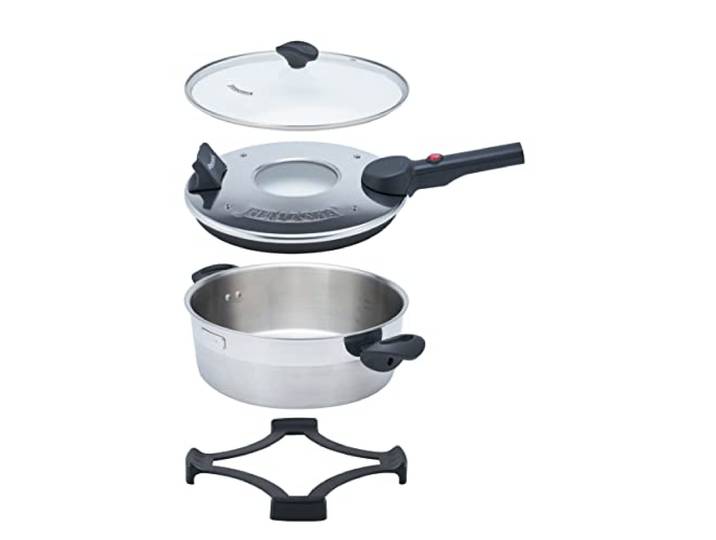 Remoska Dua Glas D52F/10-4l, 580W, Multifunktionspfanne mit Glasdeckel, Spülmaschinengeeignetes Zubehör, Allen Herdarten Auch auf Induktionsherden