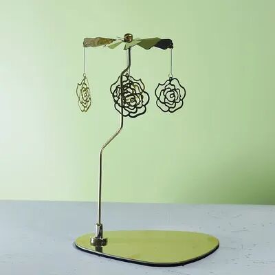 Inspire Daily Merch New Carousel Candle Spinner For Wedding Party Christmas Festival Home Office Decor Candle Holder gold Rose