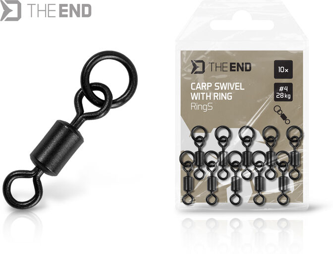 Émerillon avec anneau Delphin TheEND RingS / 10 pcs #4/28 kg