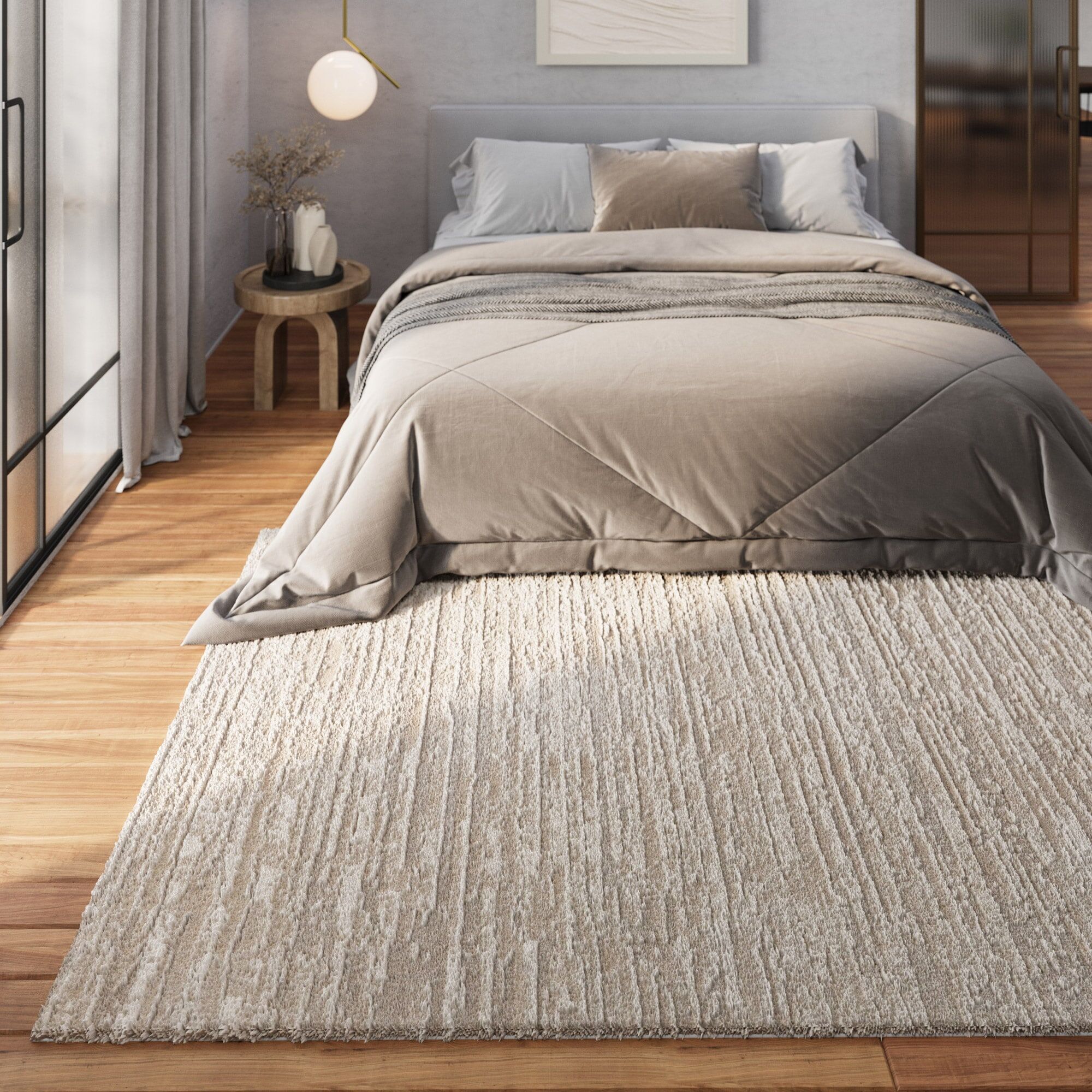 Teppich WECON HOME "Peer", beige (beige,creme), B:160cm H:18mm L:230cm, Kunstfaser, Teppiche, Teppich, Gewebt, Hoch-Tief, pflegeleicht, meliertes Muster, Scandi, Wohnzimmer beige,creme B : 160cm 1 Stk., 18mm, L: 230cm