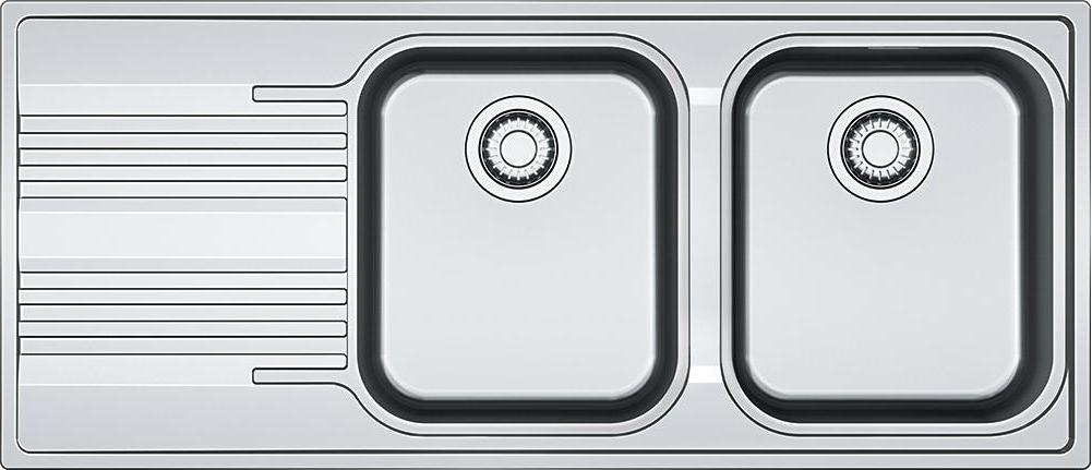 Franke Smart SRX 621, Bündiges Waschbecken, Rechteckig, Edelstahl, Edelstahl, 2 Becken, Rechteckig