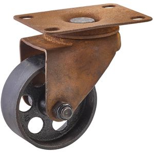 SO-TECH Möbelrolle ROSTOCK 136448, mit Anschraubplatte, 70mm Ø, Tragkraft 25 kg, Lenkrolle aus Stahl