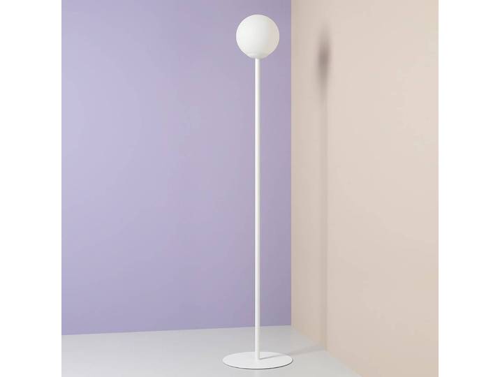 Stehlampe Joel ALDEX, weiß / opal, für Wohn- / Esszimmer, Metall, Stehlampe