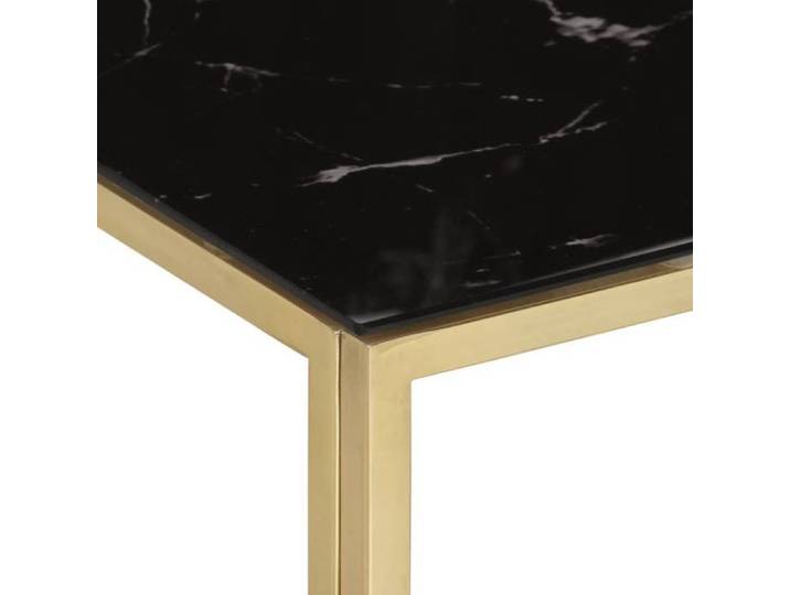 Bon marché * Table centre salon - UU - Table basse - doré acier inoxydable et verre trempé FR3761