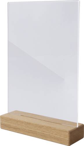 Sigel TA256 Tischaufsteller Verwendung für Papierformat: DIN A4 Glasklar, Holz 1St.
