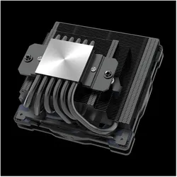 Akasa ALUCIA H6LS M2 CPU-Kühler - 120 mm, schwarz / blau (67.20 mm), CPU Kühler, Blau, Schwarz