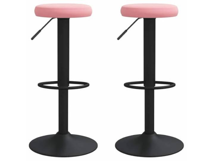Makastle Barhocker 2 STK. Rosa Samt