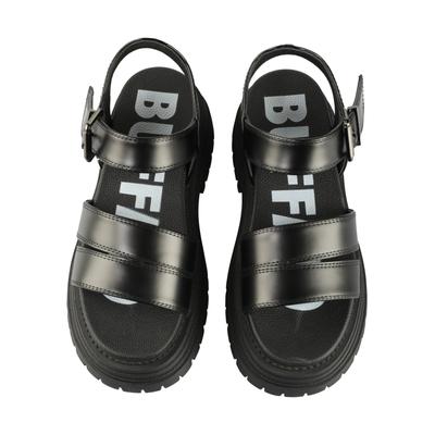 High-Heel-Pumps BUFFALO "Buffalo LENNOX TS SANDAL", Damen, Gr. 39, schwarz, Polyurethan, unifarben, Schuhe
