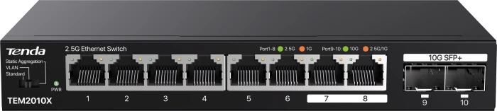 Tenda TEM2010X Multi Gigabit switch 2.5 switch with SFP 10 GB