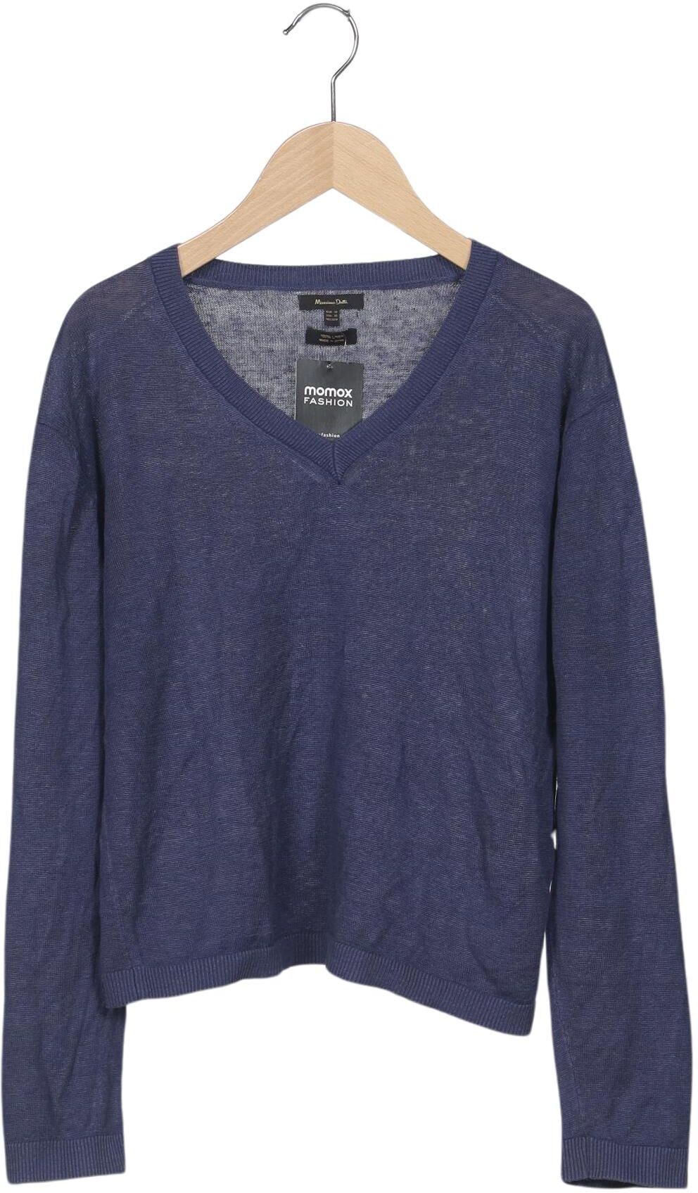 Massimo Dutti Damen Pullover, Marineblau, Gr. XS, Leinen - Second Hand